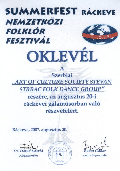 Certifikat - Madjarska - avgust_2007